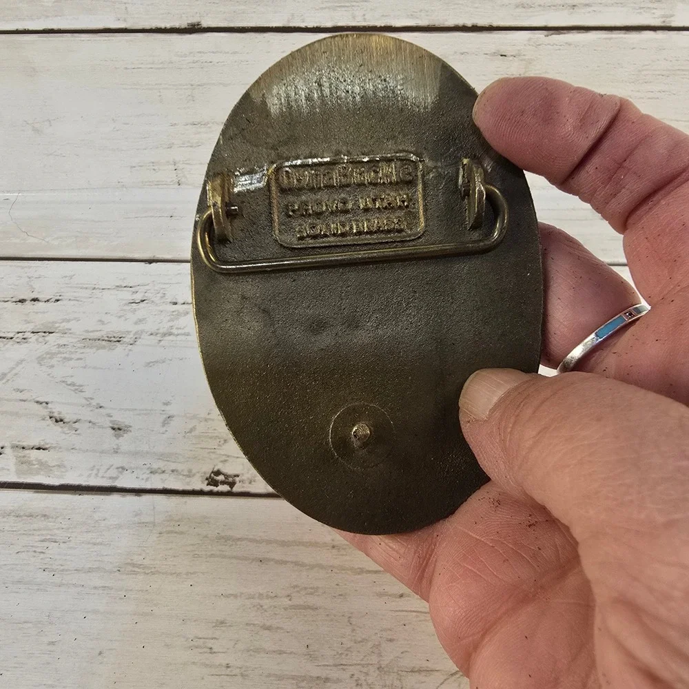 Vintage Titan Steel Corporation Belt‎ Buckle Solid Brass DynaBuckle Provo Utah